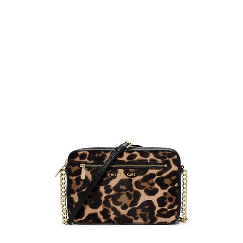 michael kors leopard belt bag|Michael Kors calf hair crossbody.